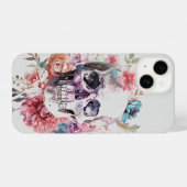 Floral Skull Handy Fall, Goth iPhone Case iPhone Hülle (Rückseite (Horizontal))