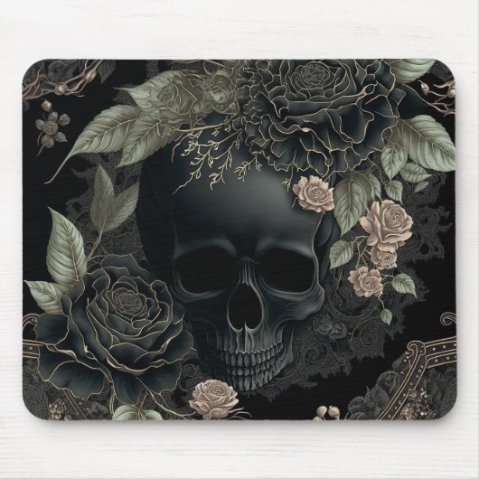 Floral Skull Mousepad (Vorne)