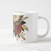 Floral Skull Mug | Elegant Gothic Halloween Cup Jumbo-Tasse (Rechts)