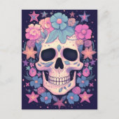 Floral Skull Postkarte (Vorderseite)