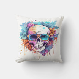 Floral Skull Shades Kissen