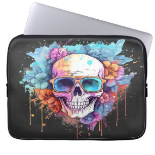 Floral Skull Shades Laptopschutzhülle