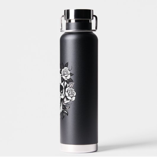 Floral Skull Wasser Flasche (Rückseite)