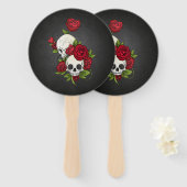 Floral Skulls Dia de los Muertos | Handfächer (Vorne und Hinten)