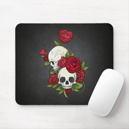 Floral Skulls Dia de los Muertos | Mousepad (Mit Mouse)