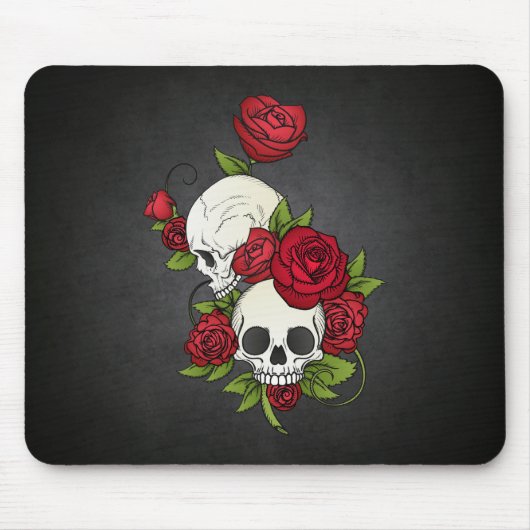 Floral Skulls Dia de los Muertos | Mousepad (Vorne)