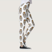Floral Skulls Muster Frauen Leggings (Rechts)
