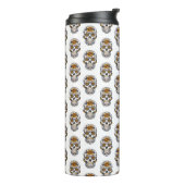 Floral Skulls Muster Thermal Tumbler Thermosbecher (Nach links gedreht)