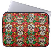 Floral Skulls Pattern Laptopschutzhülle (Vorderseite)