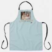 Floral Sky Blue und Mütter Day Schürze (Vorderseite)