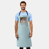 Floral Sky Blue und Mütter Day Schürze (Getragen)