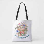Floral & Slogan Graphic Tasche (Vorderseite)