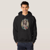 Floral Sloth Flower Crown Cute Watercolor Hoodie (Vorne ganz)