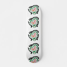 Floral Snake: love blossoms wild Skateboard