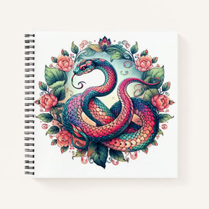 Floral Snake Notizblock