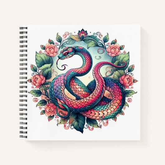 Floral Snake Notizblock (Vorderseite)