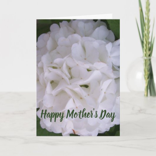 Floral Snowball Bloom Happy Mütter Day Card Karte (Vorderseite)