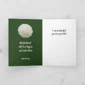 Floral Snowball Bloom Happy Mütter Day Card Karte (Innenseite)