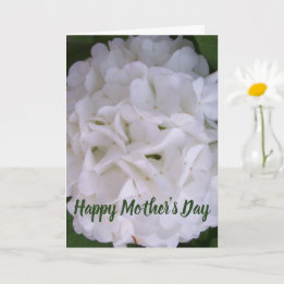 Floral Snowball Bloom Happy Mütter Day Card Karte