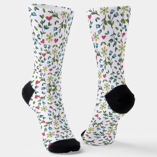 floral socken (Gewinkelt)