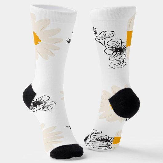 floral socken (Gewinkelt)