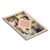 Floral Soft peach kaleidoscopic Script Best Mom  Notizblock (Rechte Seite)