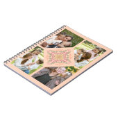 Floral Soft peach kaleidoscopic Script Best Mom  Notizblock (Linke Seite)