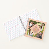 Floral Soft peach kaleidoscopic Script Best Mom  Notizblock (Innenseite)