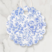 Floral Something Blue Brautparty Vielen Dank Geschenkanhänger (Rückseite)