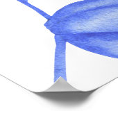 Floral Something Blue Bridal Shower Welcome Poster (Ecke)