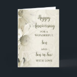 Floral Son & Son in Law Wedding Jubiläum Karte<br><div class="desc">Glückliche Hochzeitskarte für Jung und Sohn im Jura mit wunderschönen Vintagen Blume Muster und sentimental Vers.</div>