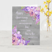 Floral Son & Son in Law Wedding Jubiläum Karte (Gelbe Blume)