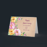 Floral Son & Son in Law Wedding Jubiläum Karte<br><div class="desc">Glückliche Hochzeitskarte für Jung und Sohn im Jura mit rustikalen Blume und herzlichen Vers.</div>