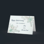 Floral Son & Son in Law Wedding Jubiläum Karte<br><div class="desc">Glückliche Hochzeitskarte für Sohn und Sohn im Jura mit hübschen hellblauen Blumen und herzlichen Vers.</div>