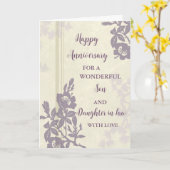 Floral Son & Tochter im Jura Hochzeitstag Karte (Gelbe Blume)