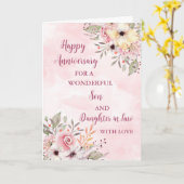 Floral Son & Tochter im Jura Hochzeitstag Karte (Gelbe Blume)