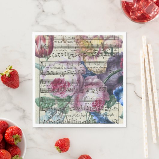 Floral Songs Serviette (Beispiel)