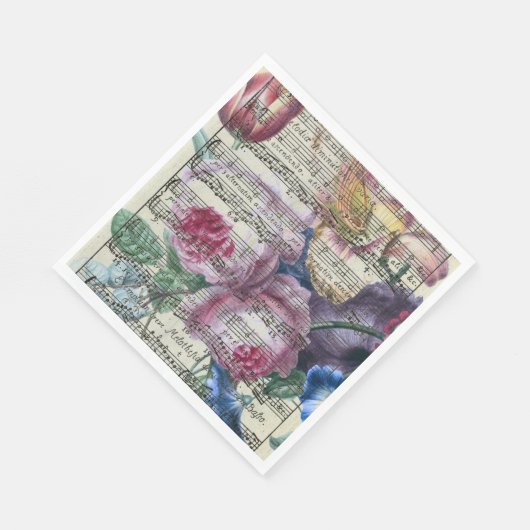 Floral Songs Serviette (Ecke)