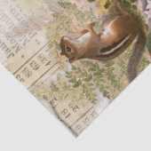 Floral Sonnenblume Daisy Rabbit Ephemera Decoupage Seidenpapier (Ausschnitt)