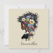 Floral Sparkling afrikanische Amerikanerin (Vorderseite)