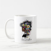 Floral Sparkling afrikanische Amerikanerin Kaffeetasse (Links)