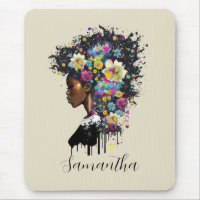 Floral Sparkling afrikanische Amerikanerin
