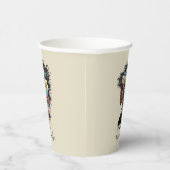 Floral Sparkling afrikanische Amerikanerin Pappbecher (Rechts)