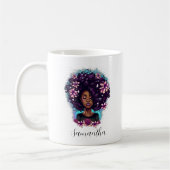 Floral Sparkling Afro Frau Kaffeetasse (Links)