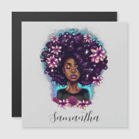 Floral Sparkling Afro Frau