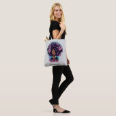 Floral Sparkling Afro Frau Tasche (Am Model)