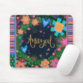 Floral Spaß erstaunliche Strip-Inspirivity One Wor Mousepad (Mit Mouse)