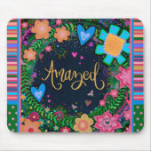 Floral Spaß erstaunliche Strip-Inspirivity One Wor Mousepad (Vorne)