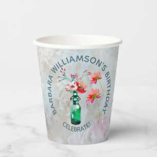 Floral Special Friends Geburtstagsparty Pappbecher