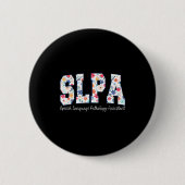 Floral Speech Language Pathology Istant Slpa Appre Button (Vorderseite)